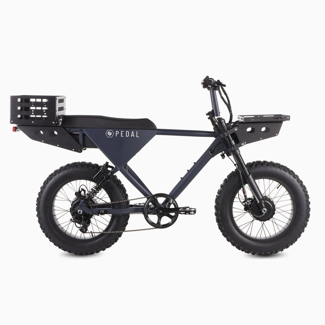 all wheel drive electric bicycle Eunorau FAT-AWD 2.0 Step Thru / Raven suspension frame and AWD powertrain Certified Pedal Electric All Wheel