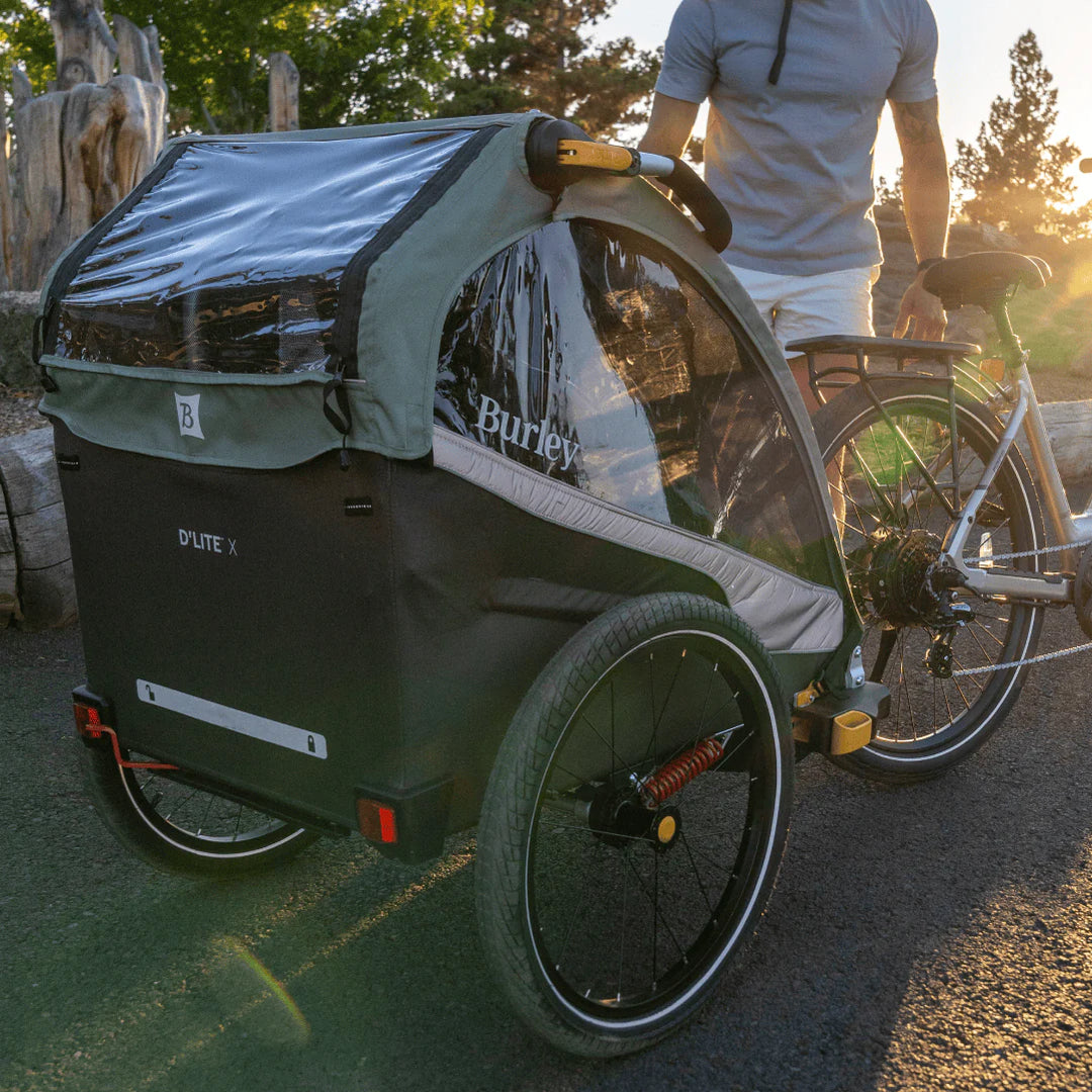 Burley Single and Double Kid Trailer and Stroller with Adjustable Suspension Elements