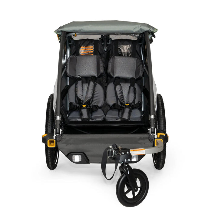 Burley Single and Double Kid Trailer and Stroller with Adjustable Suspension Elements