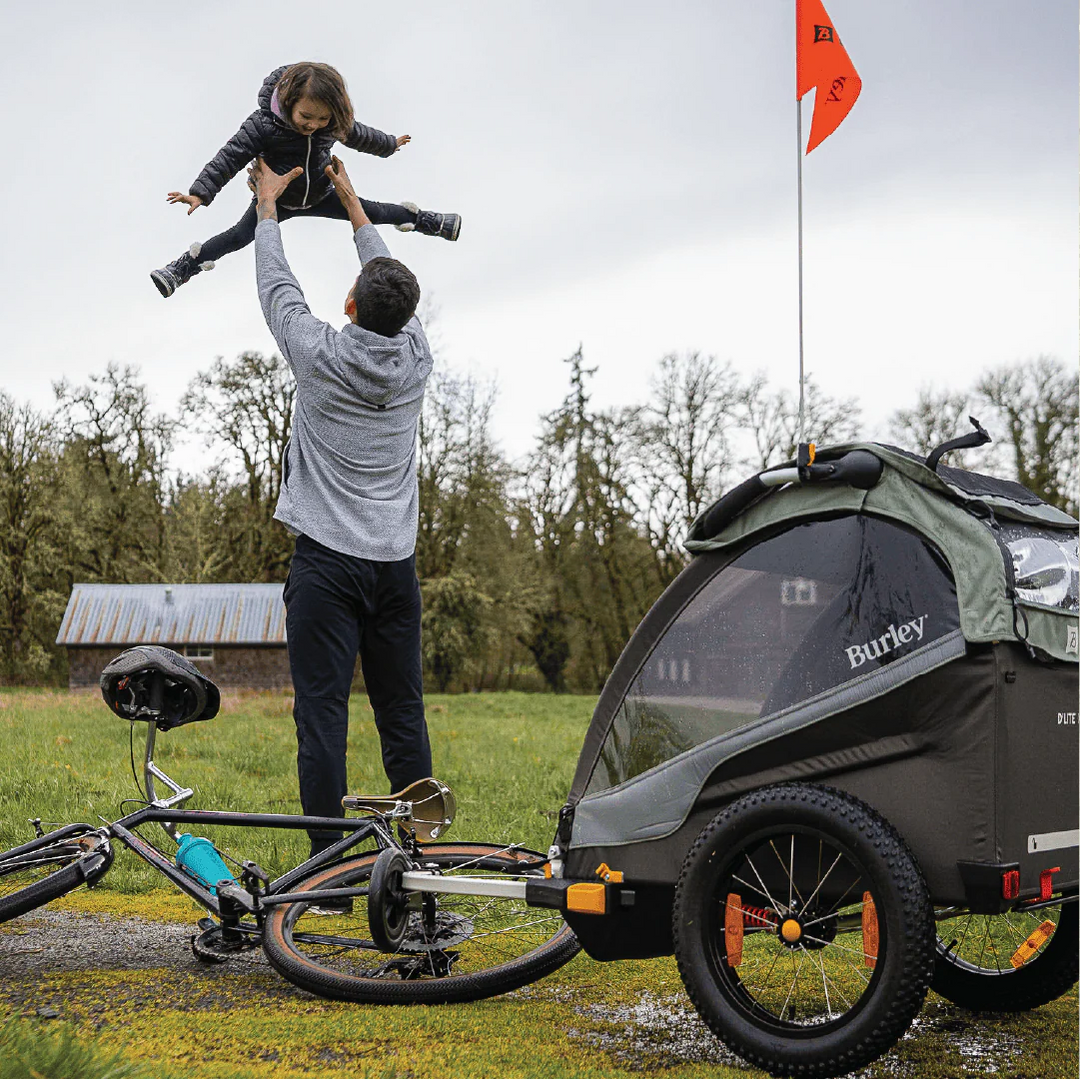 Burley Single and Double Kid Trailer and Stroller with Adjustable Suspension Elements