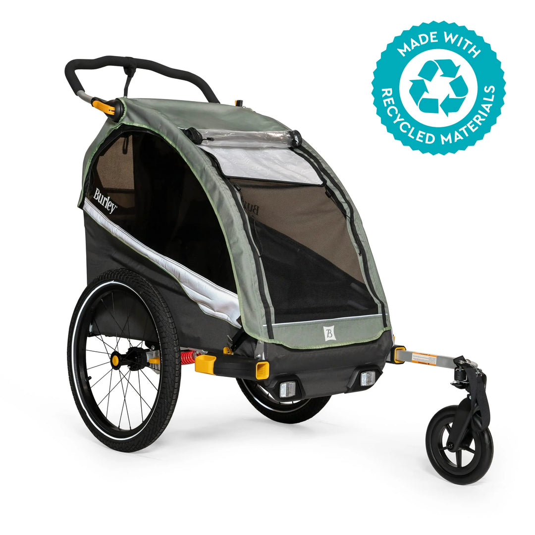 Burley Single and Double Kid Trailer and Stroller with Adjustable Suspension Elements