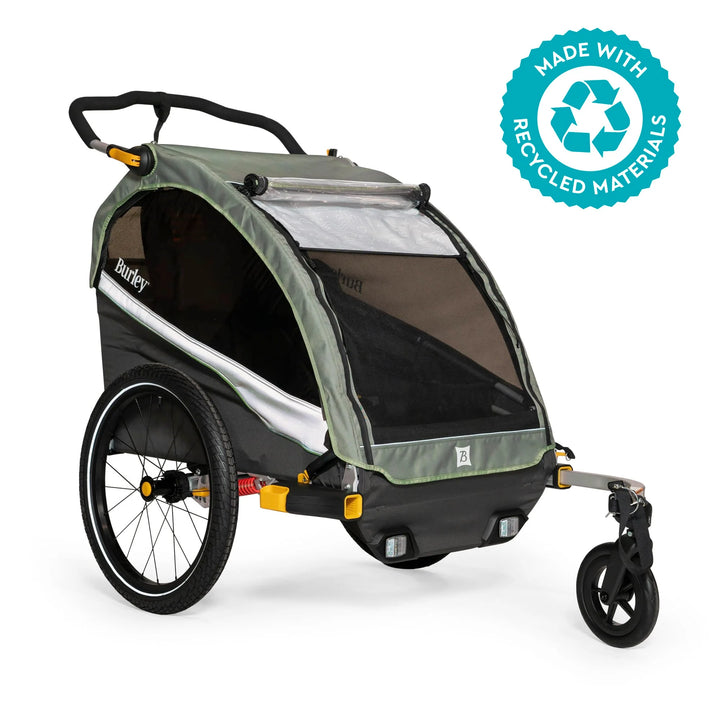 Burley Single and Double Kid Trailer and Stroller with Adjustable Suspension Elements