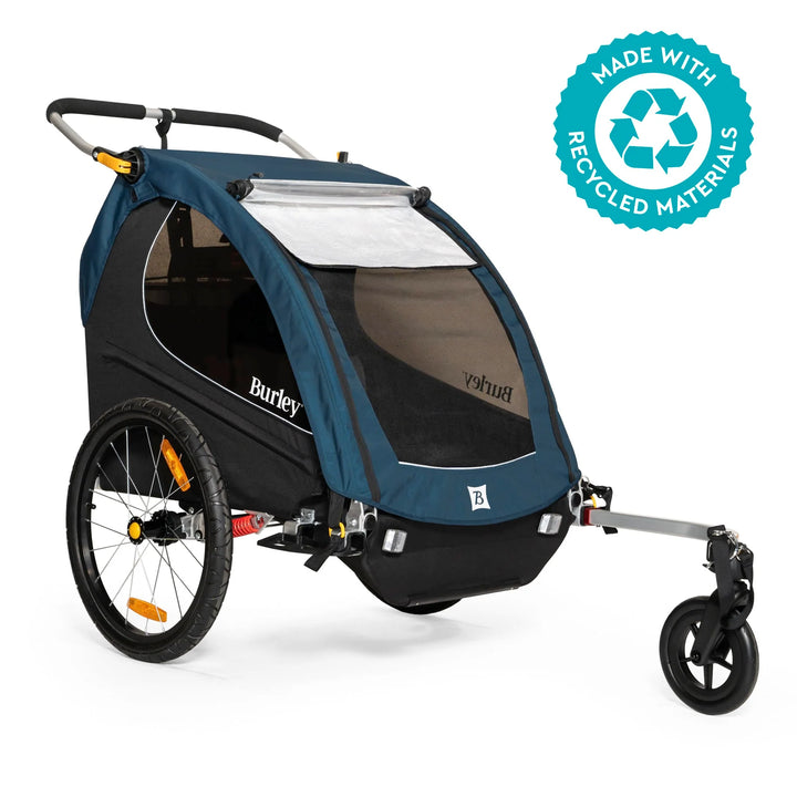 Burley Double Seat Trailer and Stroller with suspension elements