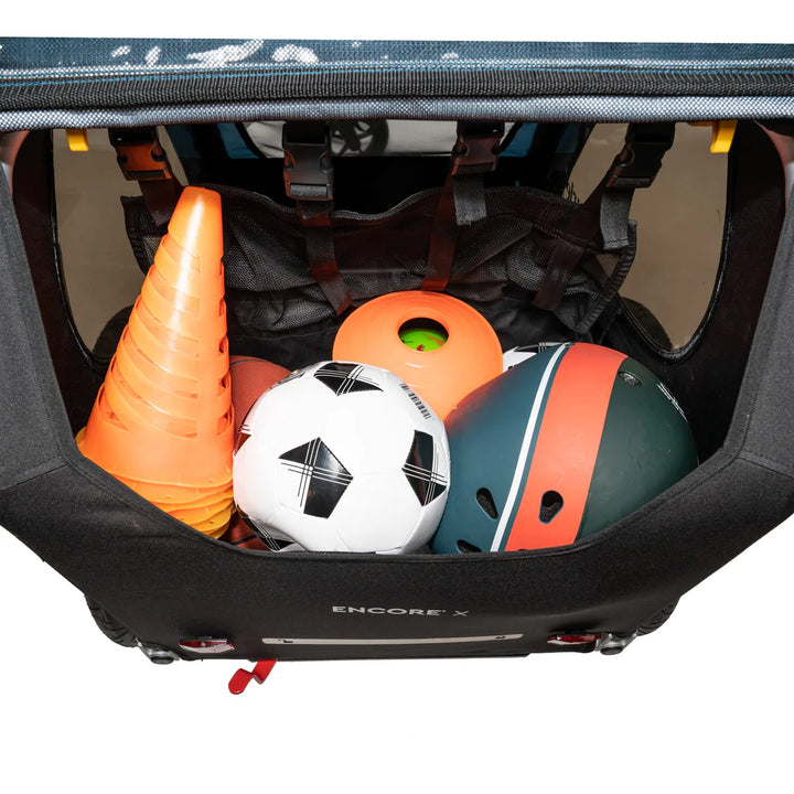 Burley Double Seat Trailer and Stroller with suspension elements